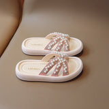 BEADS & PEARL APPLIQUE FLIP-FLOP - PINK