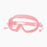 BIG FRAME SWIMMING GOGGLES WITH ATTACHED EARPLUG - PINK