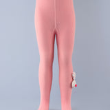 Bunny Applique Footed Leggings - Light Pink