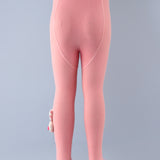 Bunny Applique Footed Leggings - Light Pink