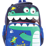 Crocodile Design Backpack - Blue