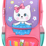 Kitten Print Front Open Backpack - Pink