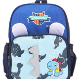 Dinosaur Pint Double Pocket Backpack - Blue
