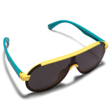 DUAL COLOR AVIATOR SHAPE SUNGLASSES