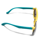 DUAL COLOR AVIATOR SHAPE SUNGLASSES