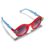 CARTOON APPLIQUE ROUND SUNGLASSES