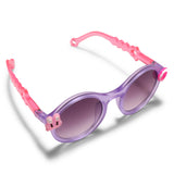 CARTOON APPLIQUE ROUND SUNGLASSES