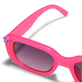 FLOWER APPLIQUE NARROW SUNGLASSES