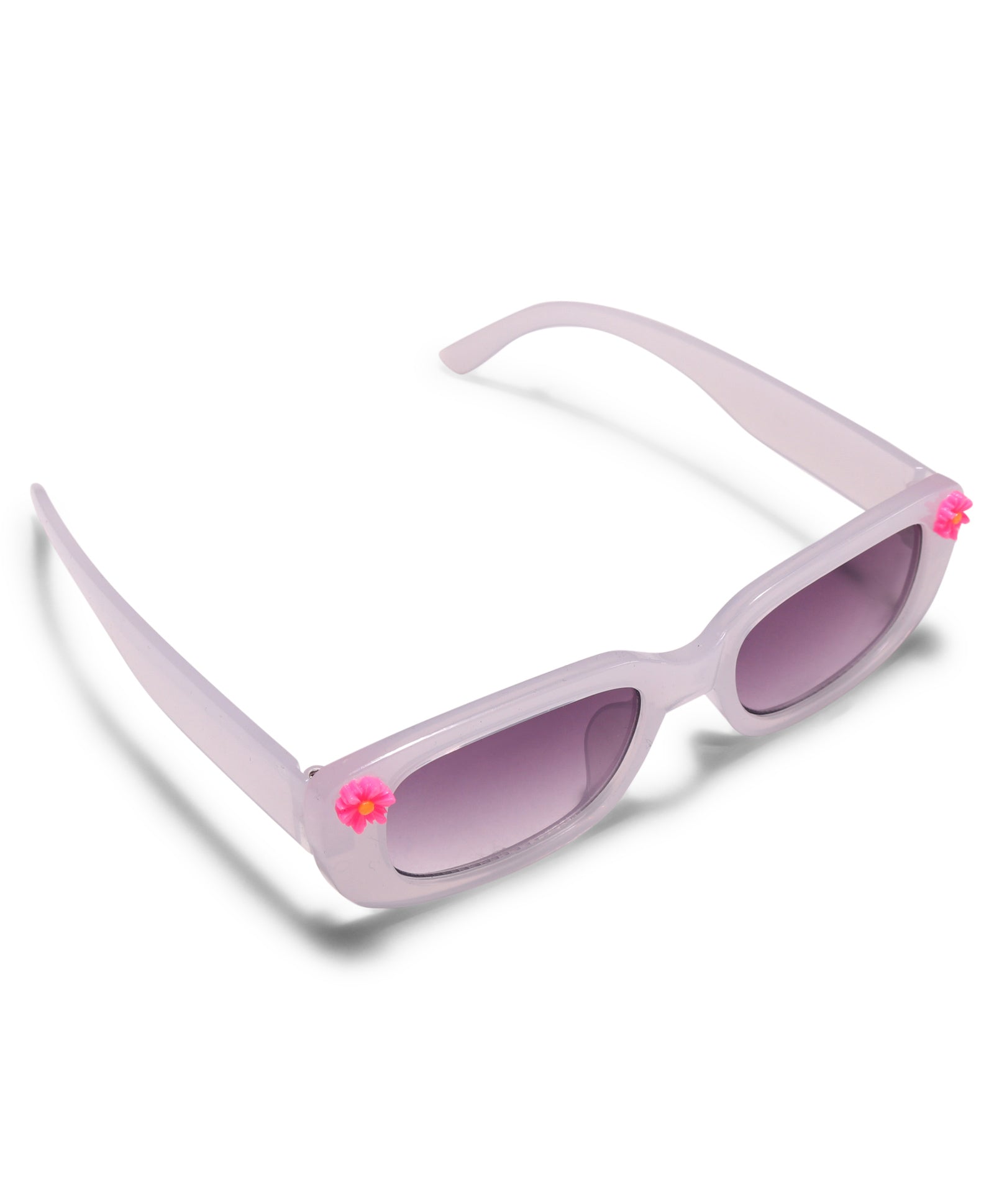 FLOWER APPLIQUE NARROW SUNGLASSES