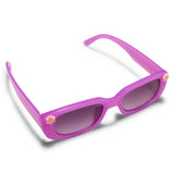 FLOWER APPLIQUE NARROW SUNGLASSES