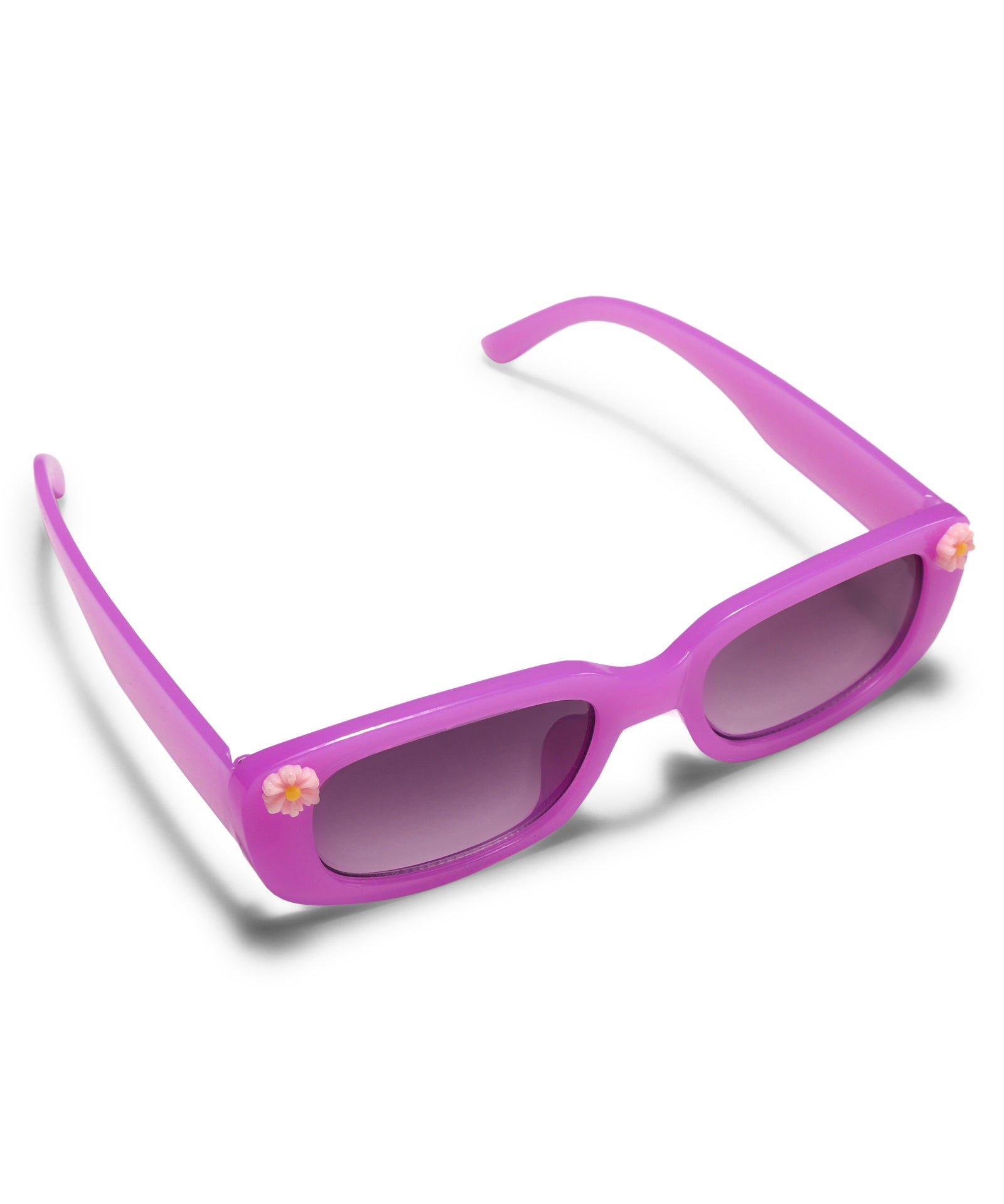 FLOWER APPLIQUE NARROW SUNGLASSES