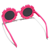 BEADED APPLIQUE SUNFLOWER SHAPE SUNGLASSES
