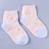 Pack Of 3 Rabbit & Carrot Print Cotton Socks - Multicolor