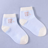 Pack Of 3 Rabbit & Carrot Print Cotton Socks - Multicolor