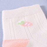 Pack Of 3 Rabbit & Carrot Print Cotton Socks - Multicolor