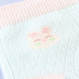 Pack Of 2 Rabbit Print Cotton Socks - White & Sea Green