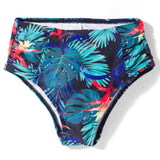 CRISS-CROSS LEAVES PRINTED 2 PIECE SWIMSUIT - GREEN