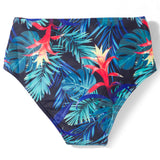 CRISS-CROSS LEAVES PRINTED 2 PIECE SWIMSUIT - GREEN