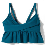 CRISS-CROSS LEAVES PRINTED 2 PIECE SWIMSUIT - GREEN