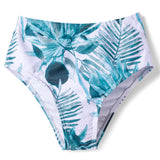 TROPICAL TEAL RUFFLED 2 PIECE SWIMSUIT - GREEN