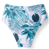 TROPICAL TEAL RUFFLED 2 PIECE SWIMSUIT - GREEN