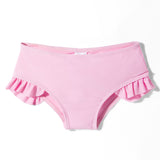 SPAGHETTI STYLE BOW APPLIQUE 2 PIECE SWIMSUIT - PINK