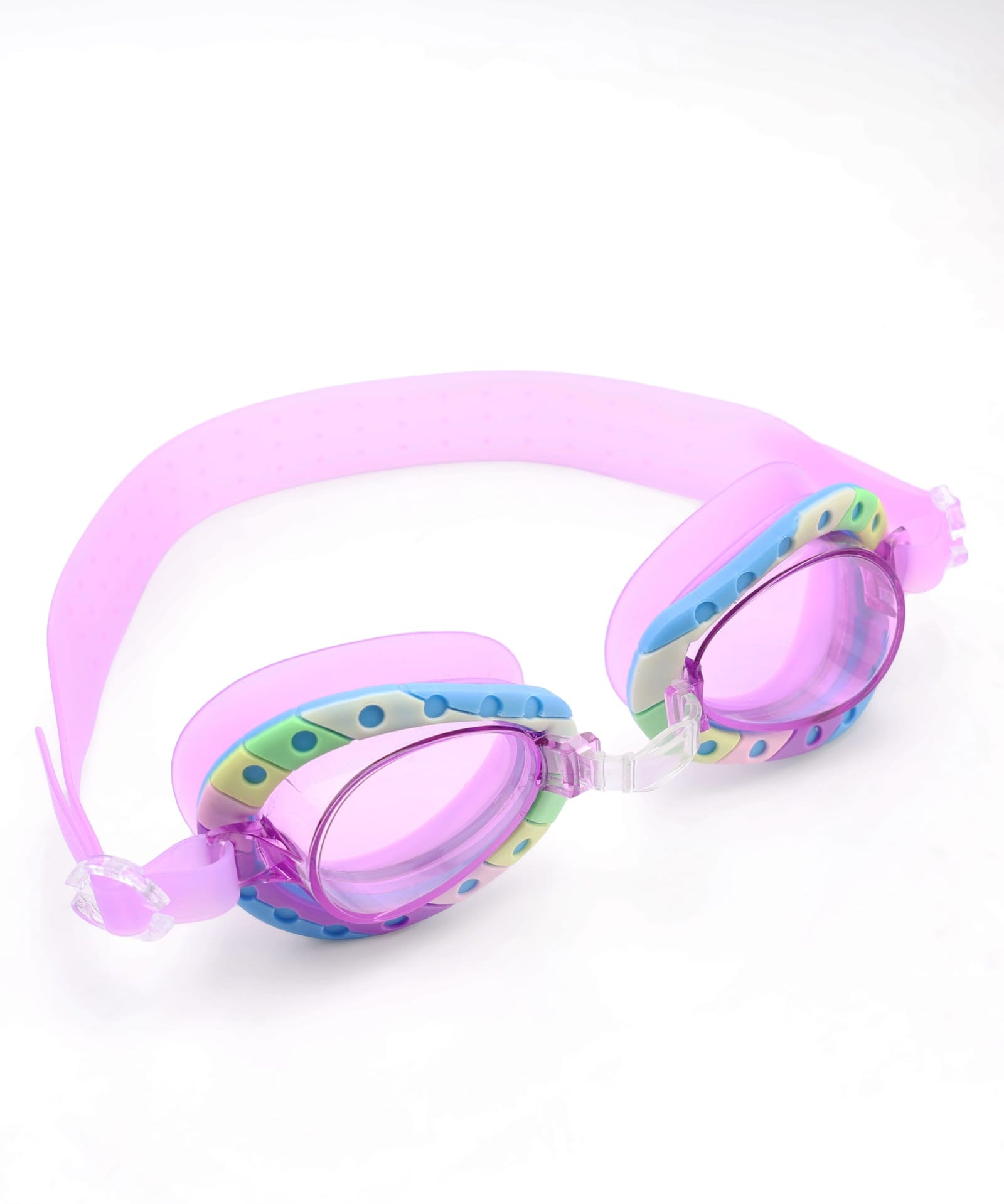 RAINBOW PRINT SWIMMING GOGGLES - PURPLE