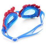 ROUND SHAPE CRAB DESIGN SWIMMING GOGGLES - BLUE & RED
