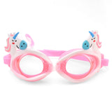 ROUND SHAPE UNICORN DESIGN SWIMMING GOGGLES - LIGHT PINK