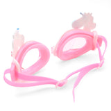 ROUND SHAPE UNICORN DESIGN SWIMMING GOGGLES - LIGHT PINK