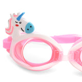 ROUND SHAPE UNICORN DESIGN SWIMMING GOGGLES - LIGHT PINK
