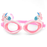ROUND SHAPE UNICORN DESIGN SWIMMING GOGGLES - LIGHT PINK