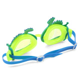 ROUND SHAPE DINOSAUR DESIGN SWIMMING GOGGLES - GREEN