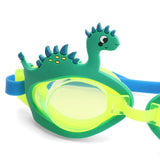 ROUND SHAPE DINOSAUR DESIGN SWIMMING GOGGLES - GREEN