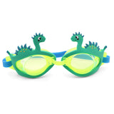 ROUND SHAPE DINOSAUR DESIGN SWIMMING GOGGLES - GREEN