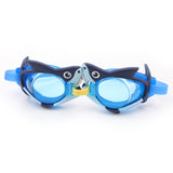 ROUND SHAPE SHARK DESIGN SWIMMING GOGGLES - BLUE