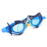 ROUND SHAPE SHARK DESIGN SWIMMING GOGGLES - BLUE