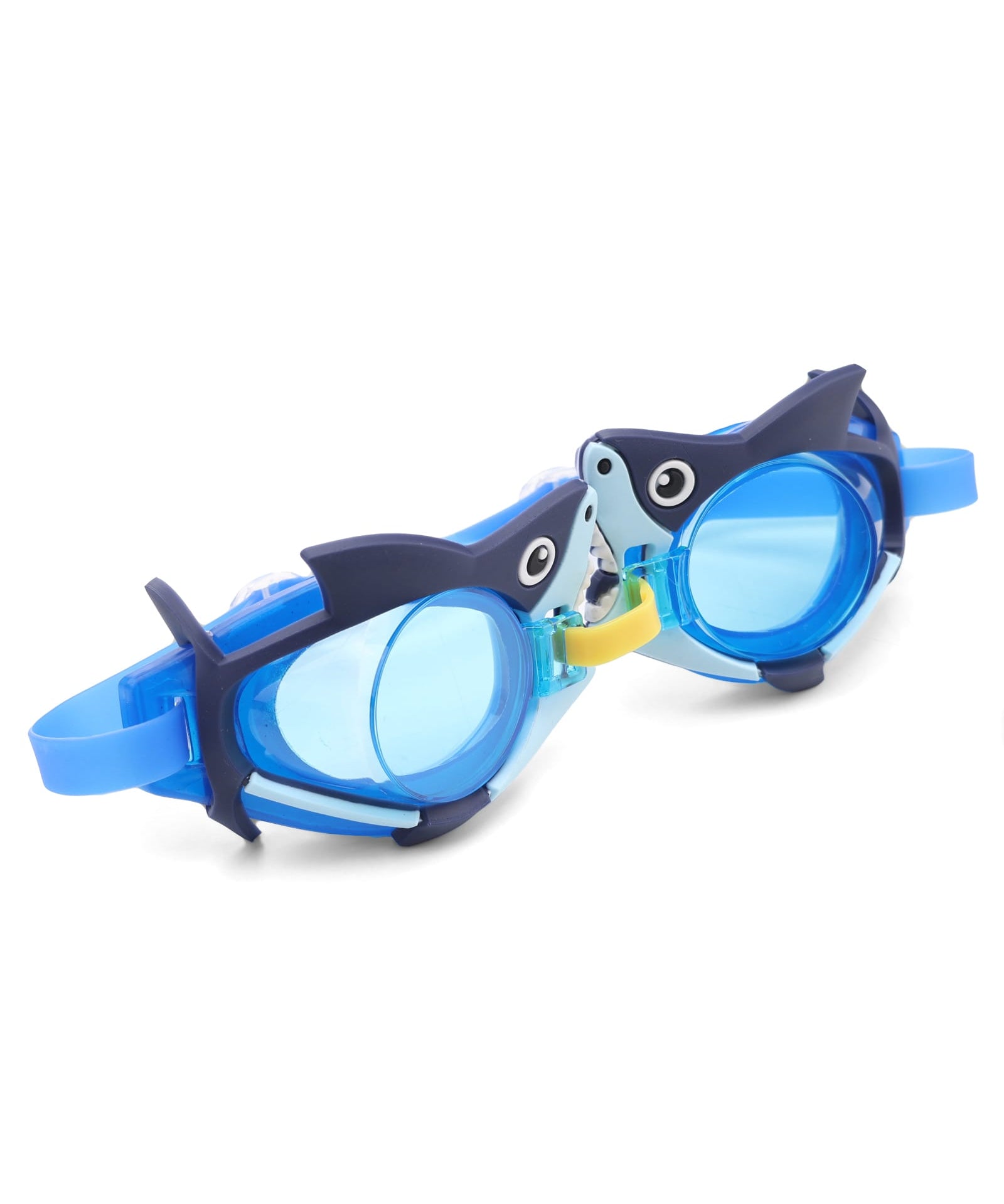 ROUND SHAPE SHARK DESIGN SWIMMING GOGGLES - BLUE