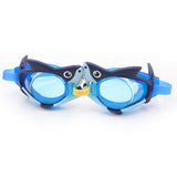 ROUND SHAPE SHARK DESIGN SWIMMING GOGGLES - BLUE