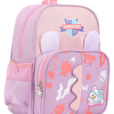 Aqua Print Double Pocket Backpack - Purple