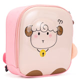 Sheep Design 3D Hard Case Backpack - Beige & Pink