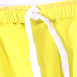 STARS PRINT 2 PIECE SWIM SUIT WITH CAP - YELLOW