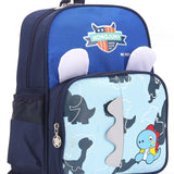 Dinosaur Pint Double Pocket Backpack - Blue