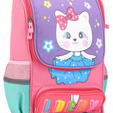 Kitten Print Front Open Backpack - Pink