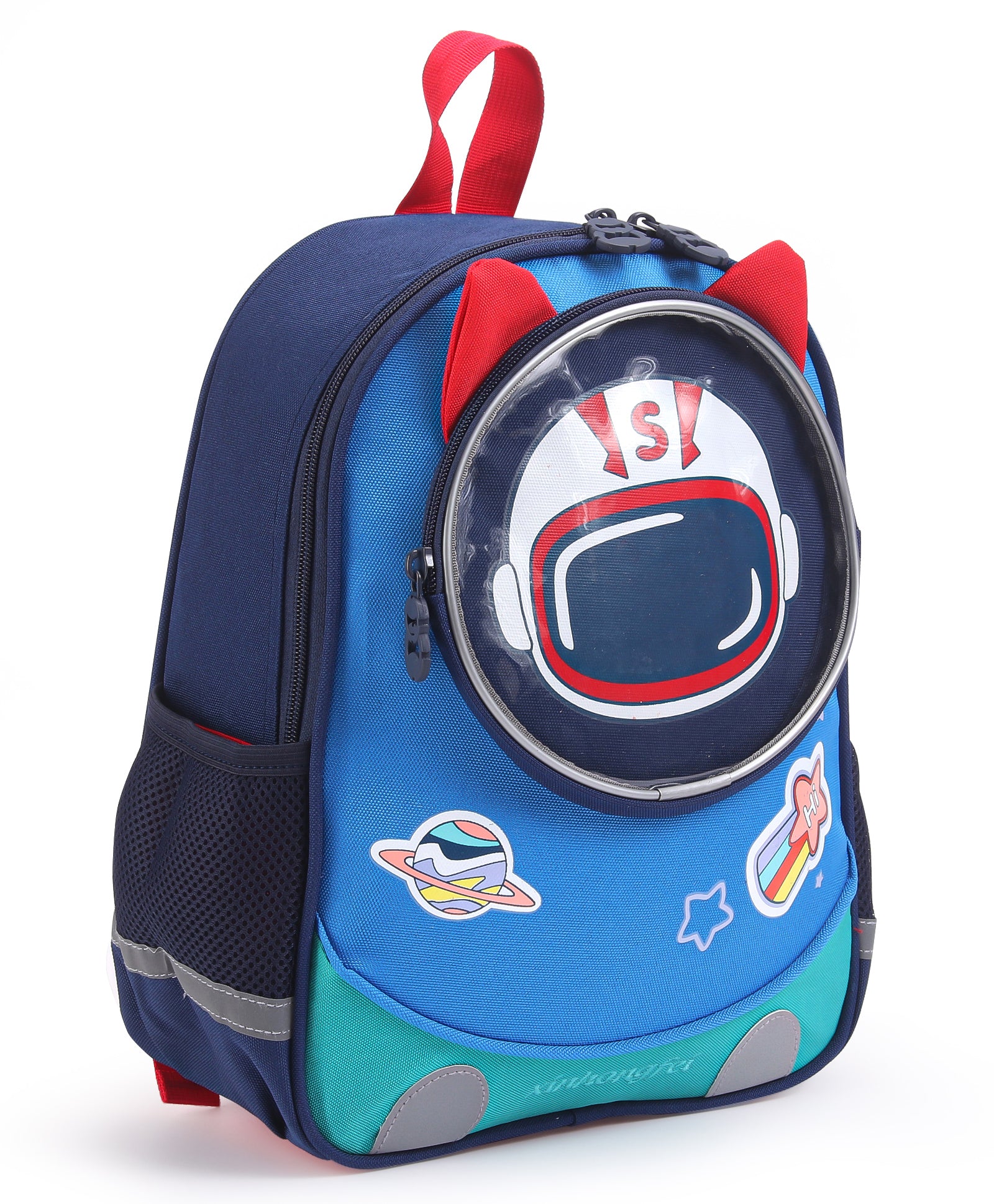 Astro Design Front Pocket Backpack - Blue & Red