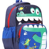 Crocodile Design Backpack - Blue