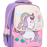 Unicorn& Balloons Print Backpack - Purple