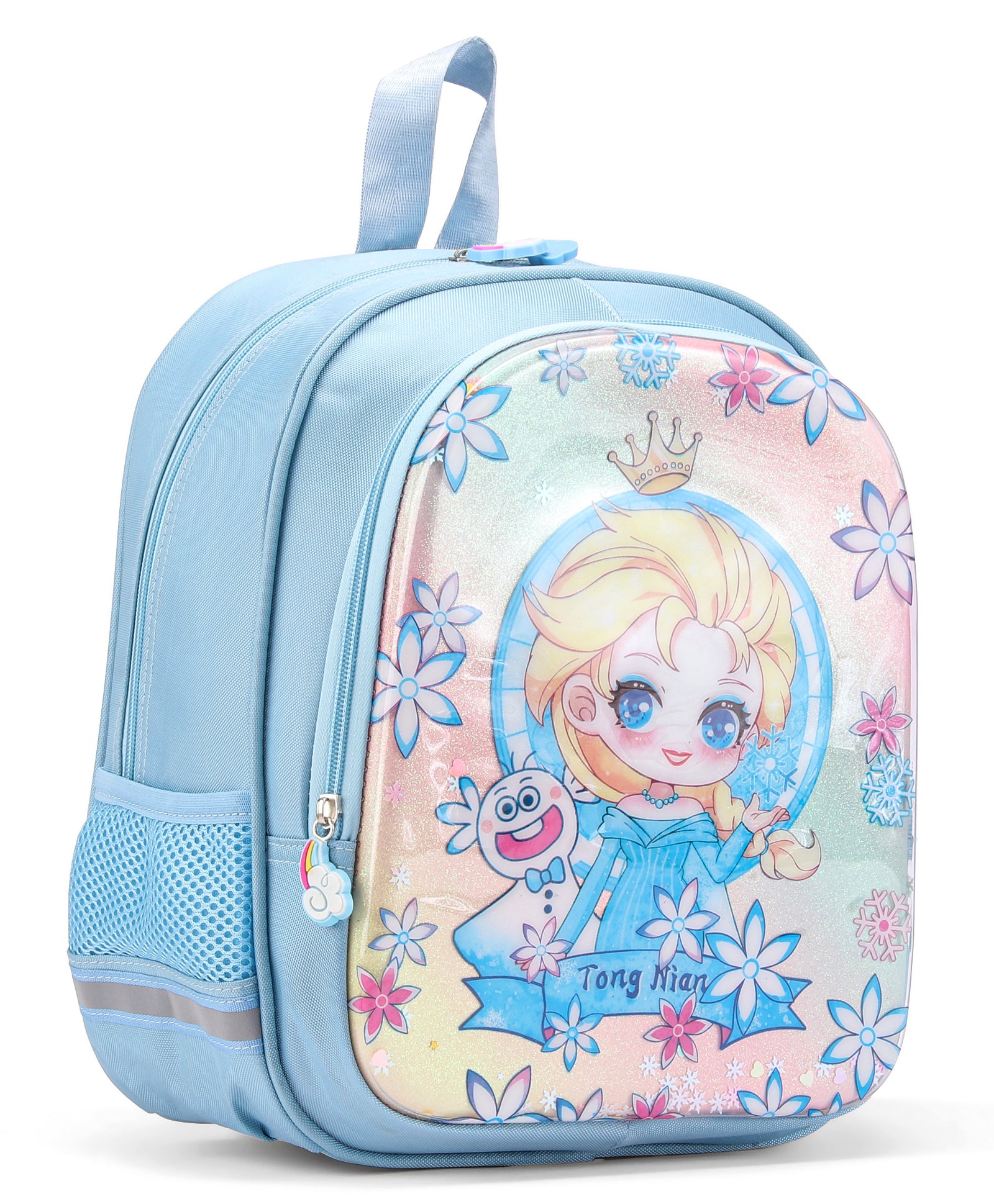 Doll Print Hard Case Backpack - Blue