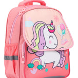 Unicorn & Balloons Print Backpack - Peach