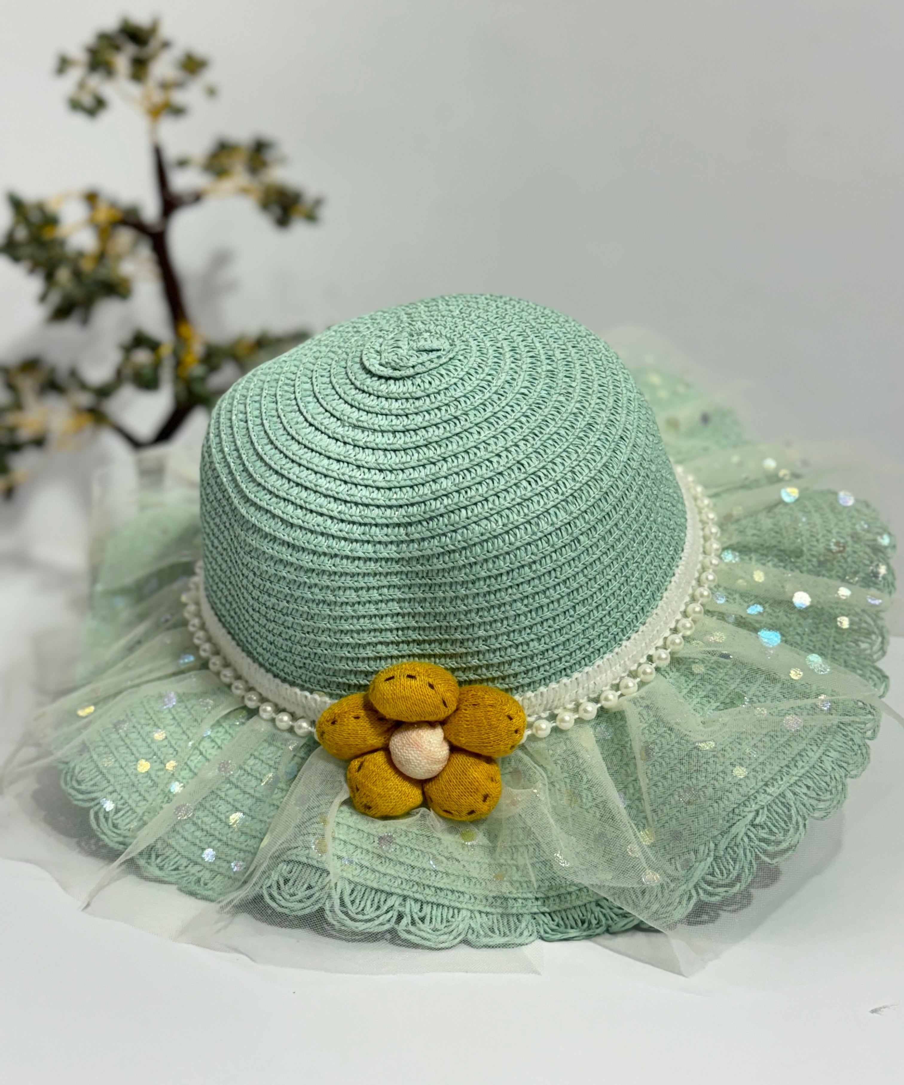 FLOWER POWER POLKA SUMMER HAT